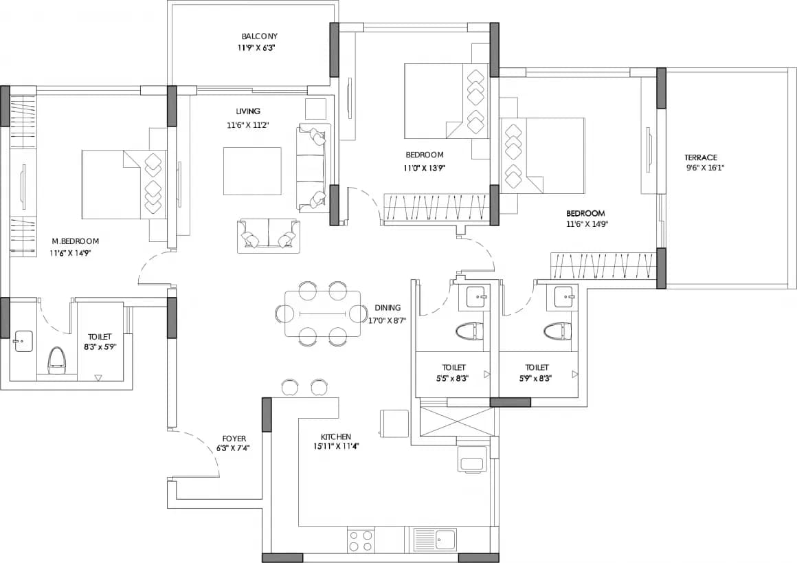 Floor plan for The Central Regency Address