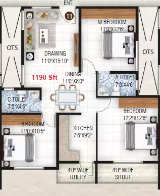 Floor plan for NVR Sun Pearl