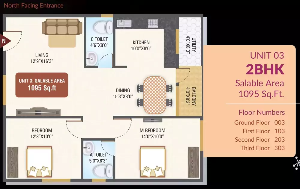 Floor plan for Saketh Duo Marvel