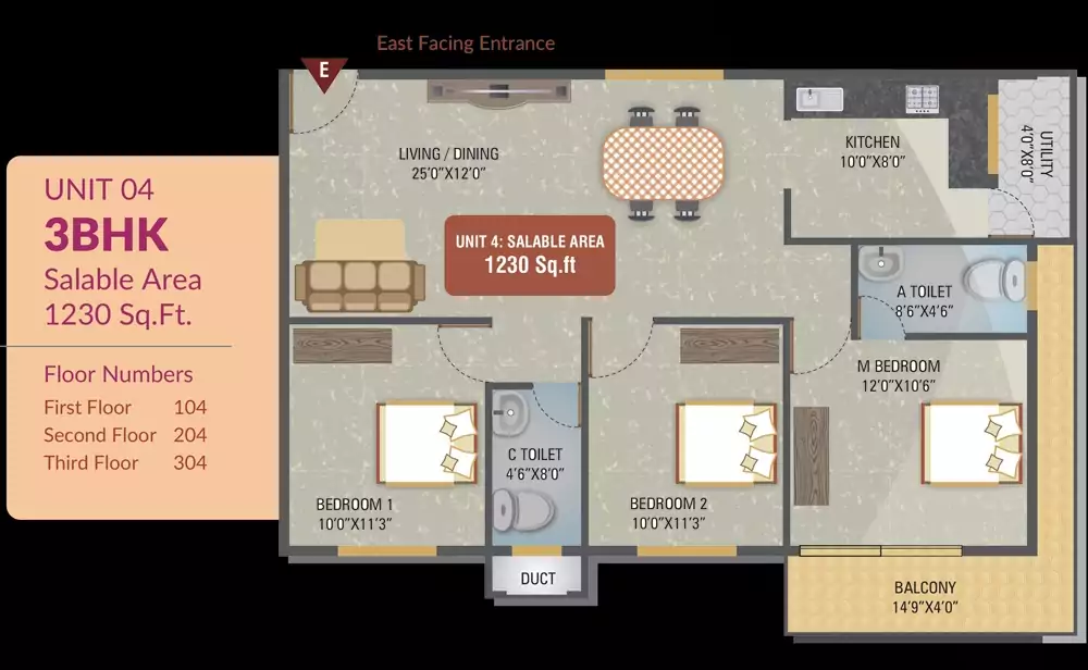 Floor plan for Saketh Duo Marvel