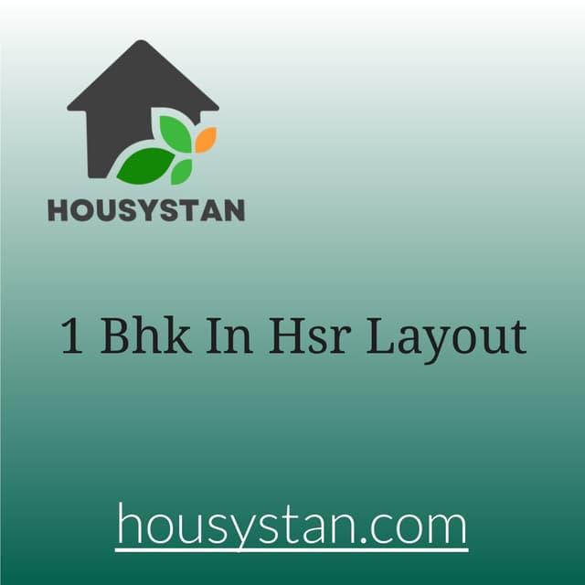 1 Bhk In Hsr Layout