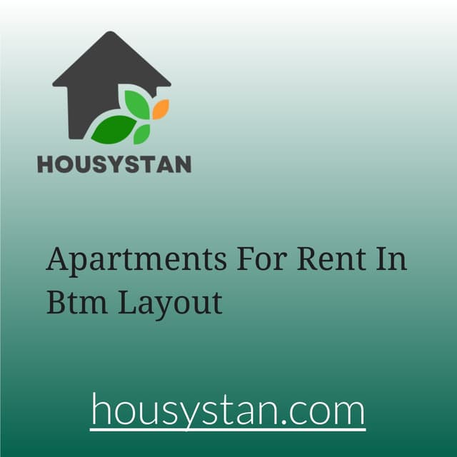 Apartments For Rent In Btm Layout